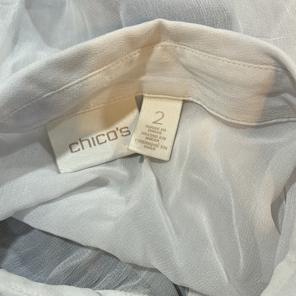 Chicos  button up purple&white ombre top size 2 GUC… - Picture 11 of 12